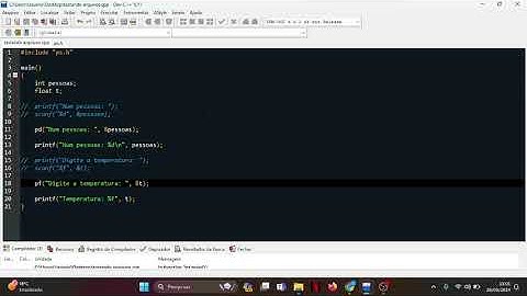 FUNÇÃO PRINTF() E SCANF() JUNTAS.