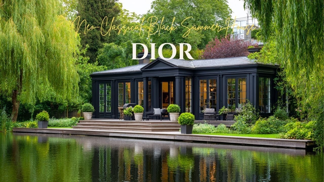 Dior Inspired Neo Classical Black Summer House with Sumptuous Vintage Layers
