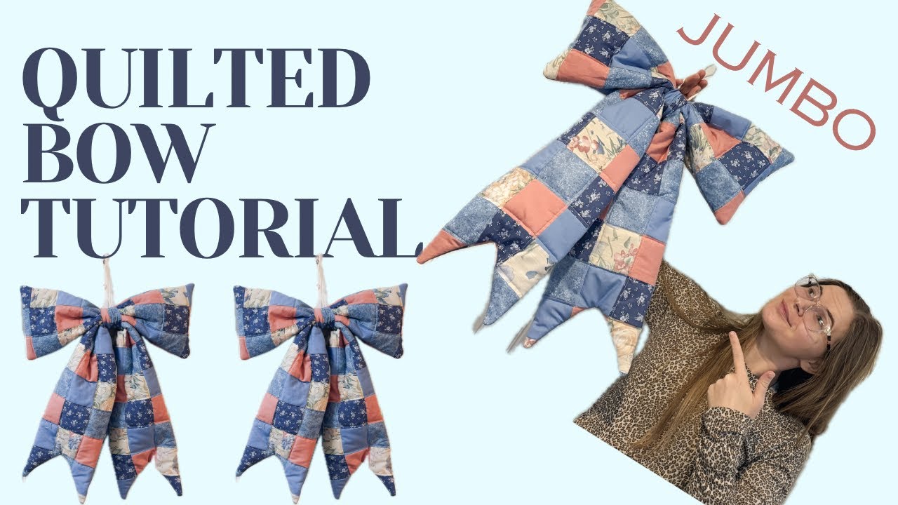 JUMBO QUILTED BOW Sewing Tutorial - DIY Home Decor