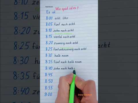 الساعة باللغة الألمانية 1     2    