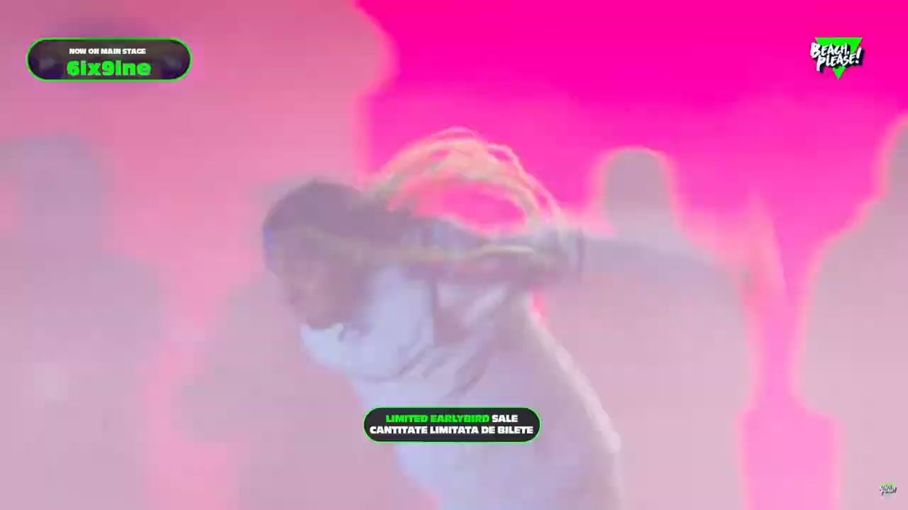 6ix9ine beach please fail crowd jump