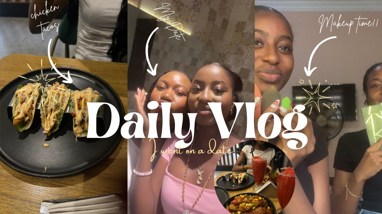 DAY IN MY LIFE...||MAKEUP&CHIT CHAT||TRYING A NEW RESTAURANT||I TRIED TACOS!!🥂🍜