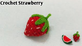 Crochet Strawberry  / क्रोशिया से स्ट्रोबेरी बुनये आसान तरीके से / Hindi  tutorial /