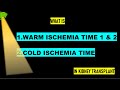 Warm ischemia time and cold ischemia time in kidney transplant  definitions