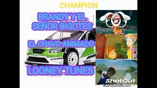 PRODUCCIONES CHAMPION DVD PIRATA 3 EN 1 (BRANDY Y EL SEÑOR BIGOTES CHAVO ANIMADO LOONEY TUNES) MENÚ