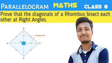 Prove that the diagonals of a Rhombus bisect each other at right angles | #Rhombusbisecteachother