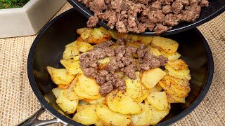 A CRAZY recipe with minced meat and potatoes  Brilliant idea!