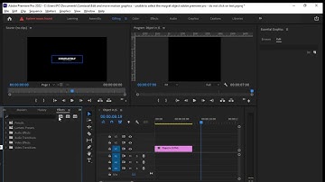 How to show effects and effect controls panel in Adobe premiere pro | Open effect and effect control