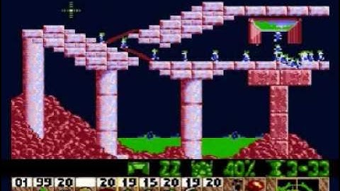 Lemmings Genesis/Mega Drive Walkthrough: Fun Level 27