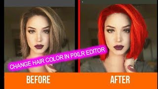 How to Change The Hair Color on Pixlr Editor  Learn Step By Step For Beginner! screenshot 4
