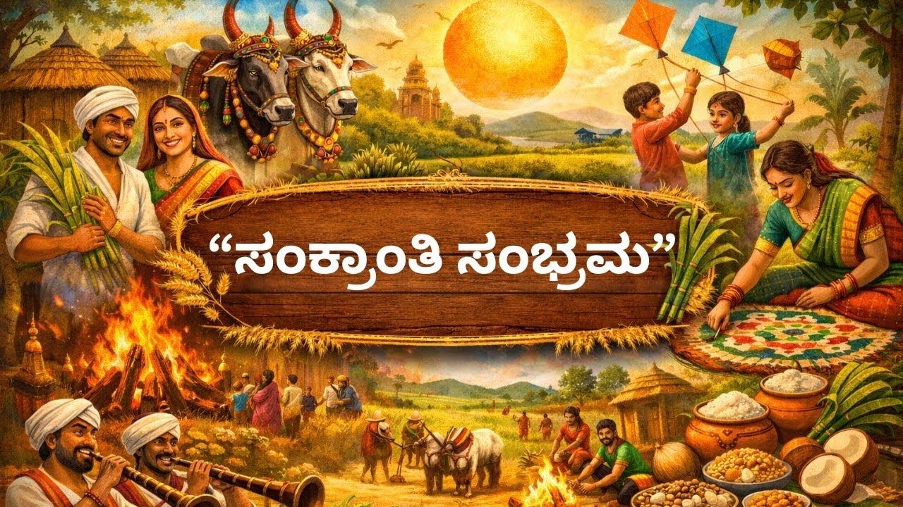 ಸಂಕ್ರಾಂತಿ ಸಂಭ್ರಮ – ಹಳ್ಳಿಯ ಹಬ್ಬ | ಕನ್ನಡ ಗ್ರಾಮೀಣ ಸಂಕ್ರಾಂತಿ ಗೀತೆ