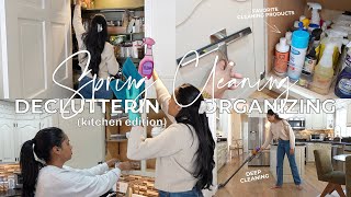 Spring Cleaning The Entire Kitchen 🫧 Decluttering, Organizing & Deep Cleaning Motivation