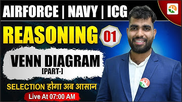 Venn Diagram for Airforce, Navy, ICG, NDA | Airforce Y Group Classes 2025 | Airforce 2025 | RSSIR