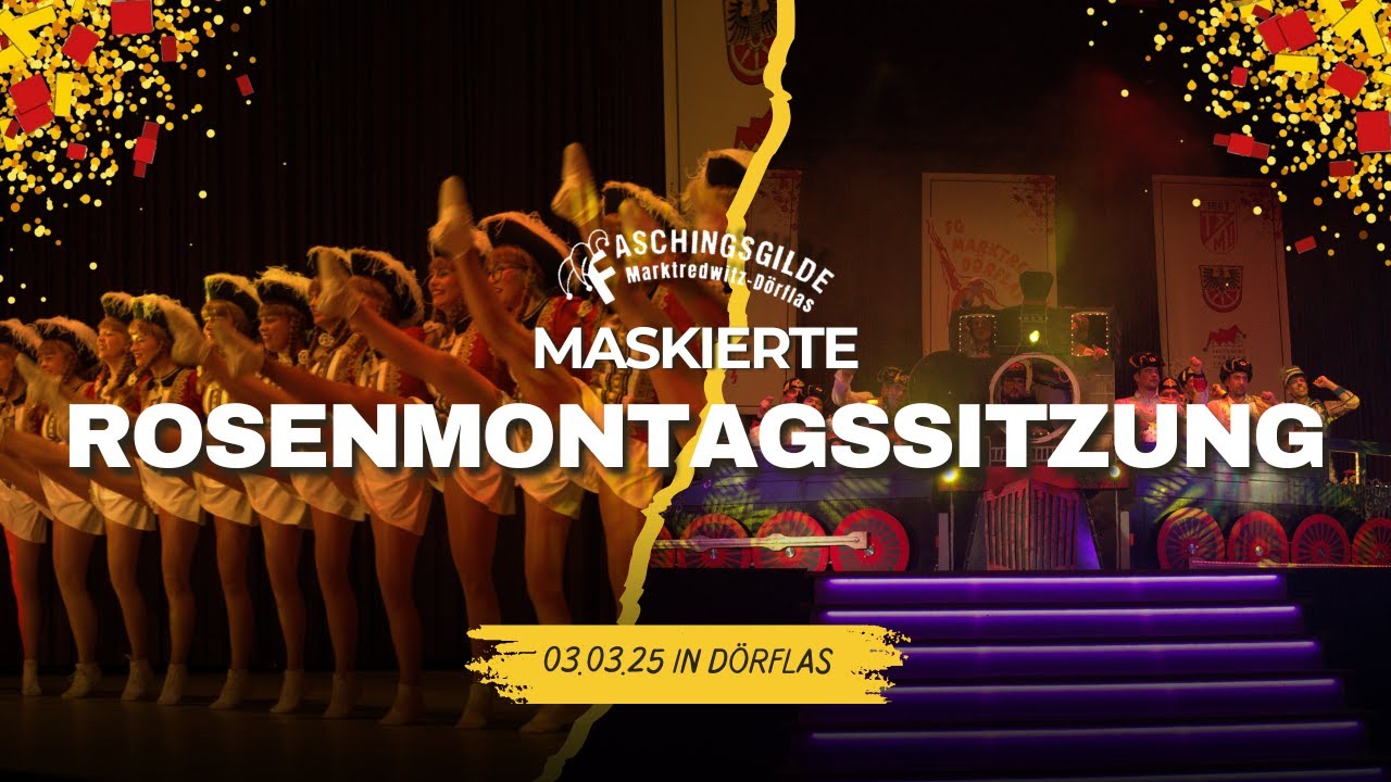 Maskierte Rosenmontagssitzung Dörflas 2025 – Eskalation mit Show, Beats & Fasching pur!