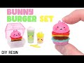 How to DIY Kawaii Burger Set UV Resin Tutorial