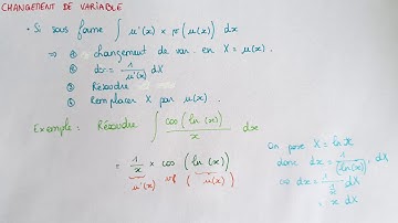 Le CHANGEMENT DE VARIABLE pour RÉSOUDRE des INTÉGRALES : Méthode + Exemple - Maths Prépa Licence