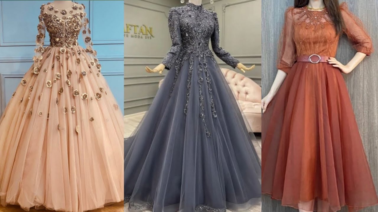 MARVELLOUS NET STYLE LONG FROCKS PARTY WEAR GOWN 2023 | DESIGNER LONG ...
