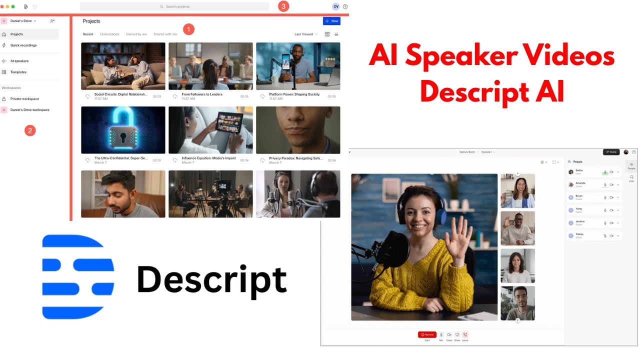 How to Make Videos with AI Speakers in Descript AI (Step-by-Step Guide ...