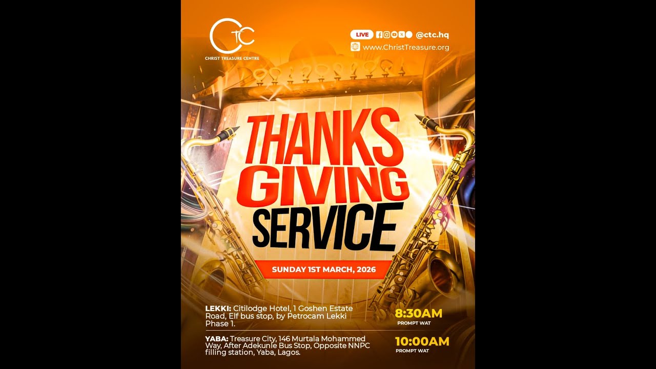 THANKSGIVING SERVICE || MARCH 1ST 2026 || THE GOD YOU CANNOT FULLY EXPLAIN||APOSTLE TOPE ALADENUSI