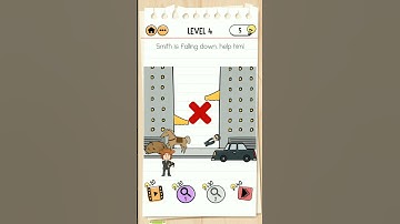 Brain Test 2 Level 4 || Smith and Joe part 2, Smith is falling down, help him.