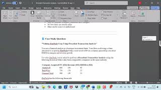 Precedent Transaction Analysis