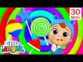 Rainbow lollipop song  little angel  moonbug kids  color time