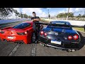 O GRANDE RACHA - FERRARI VS NISSAN GTR DE 700 CV