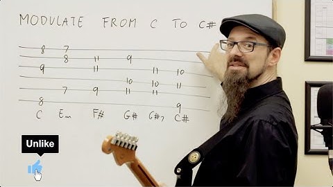 C Major To C# Major Smooth Key Change - One Minute Modulation [Music Theory for Guitar]