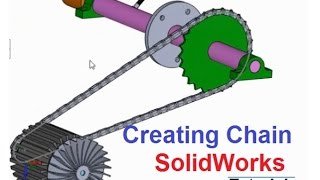 SolidWorks Tutorial for Chain Part in Assembly Chain Component Driven Pattern with VOICE Narration