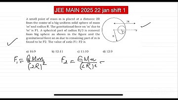 JEE MAIN 2025:A small point of mass m is placed at a distance 2Rfrom the center of a big uniform sol