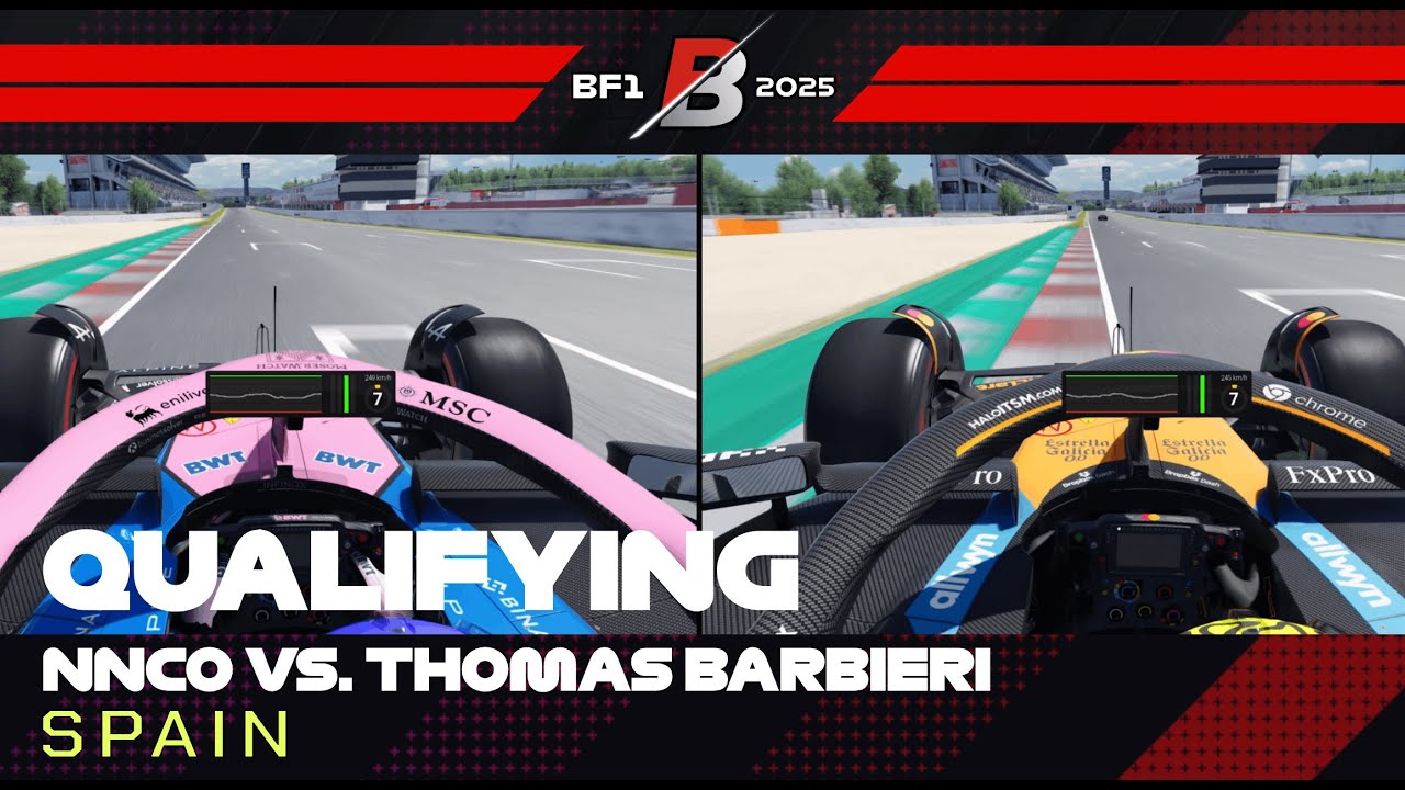 BF1 Spain 2025 | Side-by-Side Qualifying | BROOKS F1 League - Round: 9/24