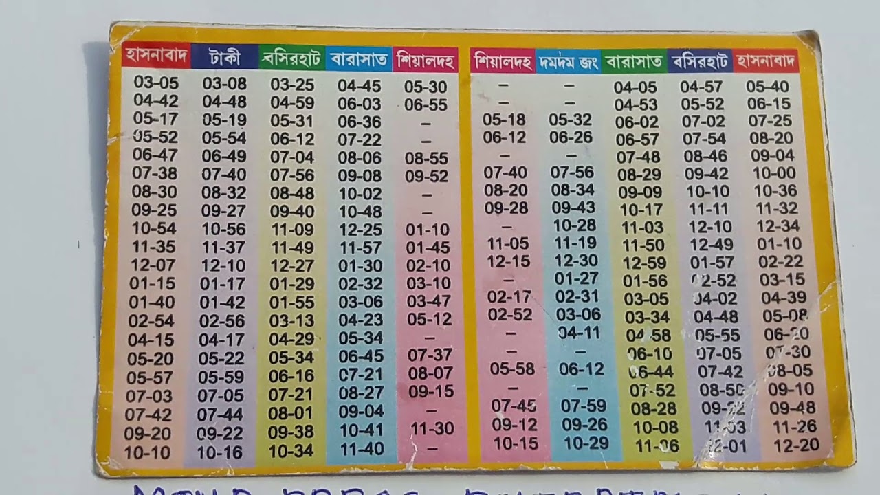 train travel time sealdah to canning