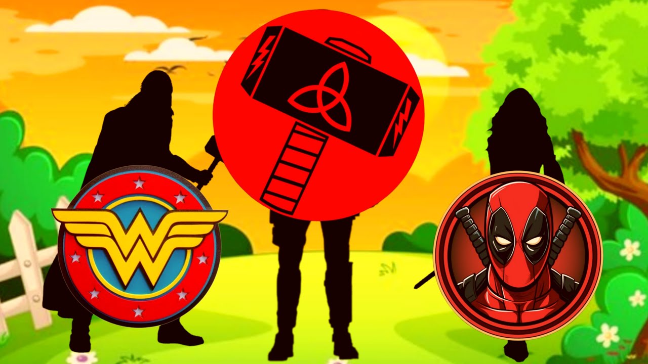 "Can You Recognize These Superheroes Just from Their Logos? 🔥🦸‍♀️⚡ (Deadpool, Thor, Wonder Woman)"