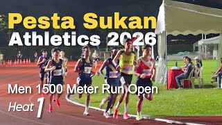 Men 1500 Meter Run Open, Heat 1 (Timed Finals) | Pesta Sukan Athletics 2026