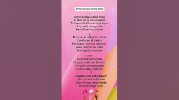 Thumbnail of Dime porque estas triste? #alabanzas #cristianos #musicacristiana #adoracion #esbienaventurado