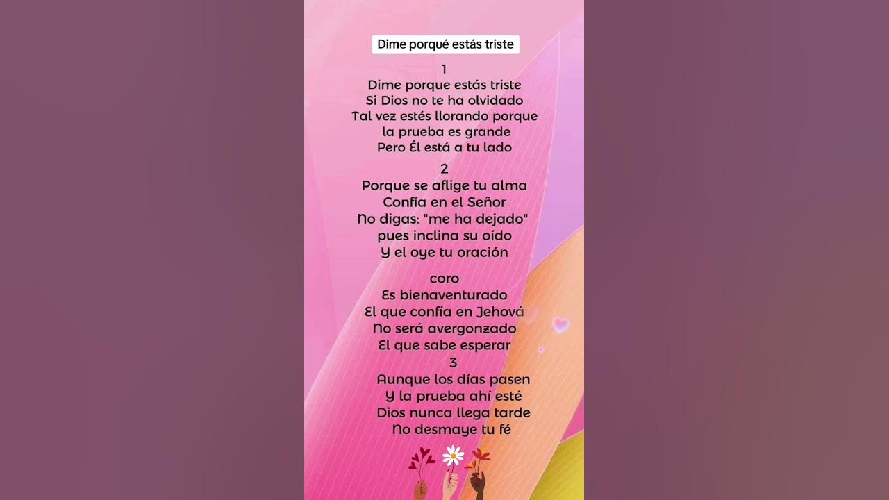 Dime porque estas triste? #alabanzas #cristianos #musicacristiana #adoracion #esbienaventurado Dime porque estas triste? #alabanzas #cristianos #musicacristiana #adoracion #esbienaventurado