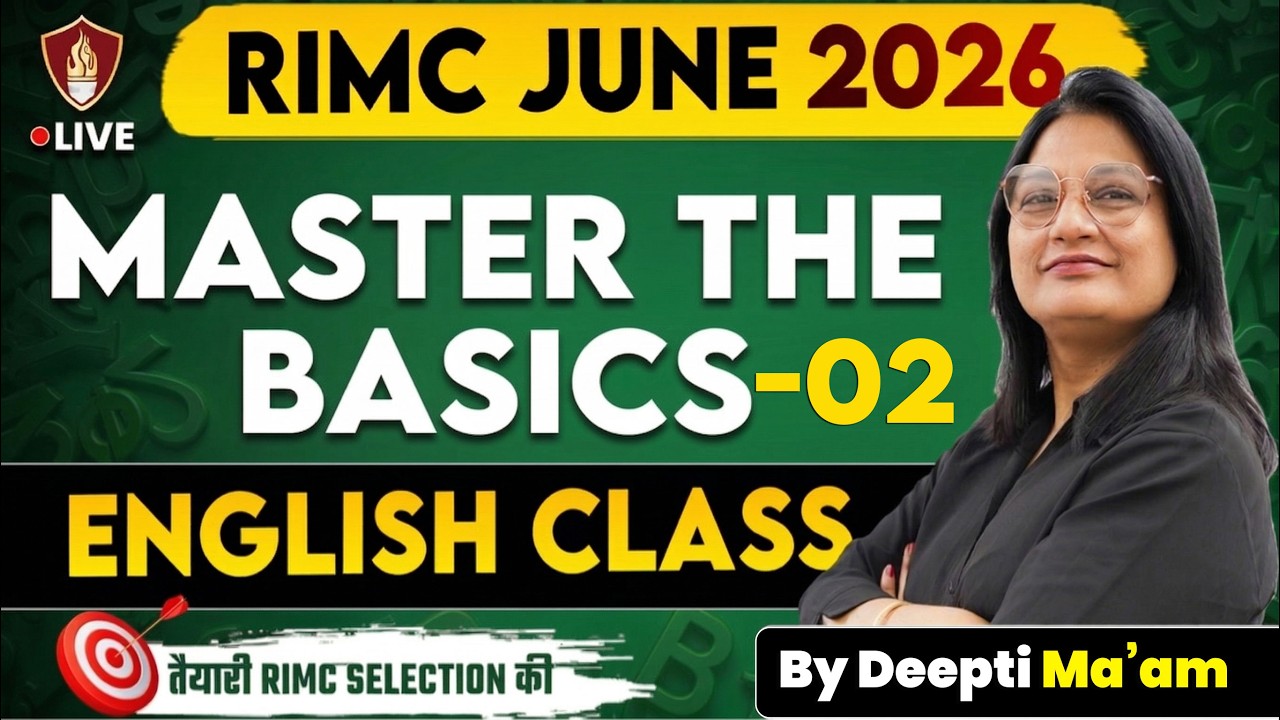 Master the Basics Part-02 | English Preparation RIMC June 2026 | Deepti Ma'am | Rimc Coaching
