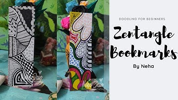 DIY Zentangle Bookmarks | Zentangle Ch#3 | Doodling #DIY tutorial | Kids Crafts | Beginner Tutorial
