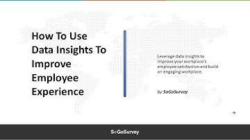 How to Use Data Insights to Improve Employee Experience | SoGoSurvey