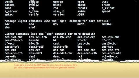 openssl tutorial generate rsa,dsa  keys learn how to verify rsa,dsa keys