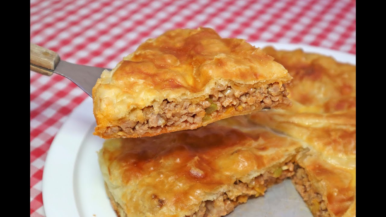 Cómo hacer un pastel de hojaldre relleno de carne, receta muy fácil y rápida