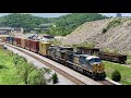 2 Trains Pass In Front &amp; Behind Me At Same Time!  In A Row!  CSX Passes Abandoned Model Train Store