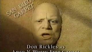 Don Rickles Sept. 1987 TV ad for San Diego Carpet