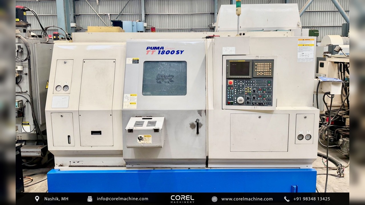 DAEWOO DOOSAN PUMA TT1800SY CNC TURN MILL #400259 - YouTube