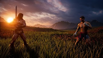 Mortal Kombat 1 - Conan Vs Jean-Claude Van Damme - The Field Stage Gameplay
