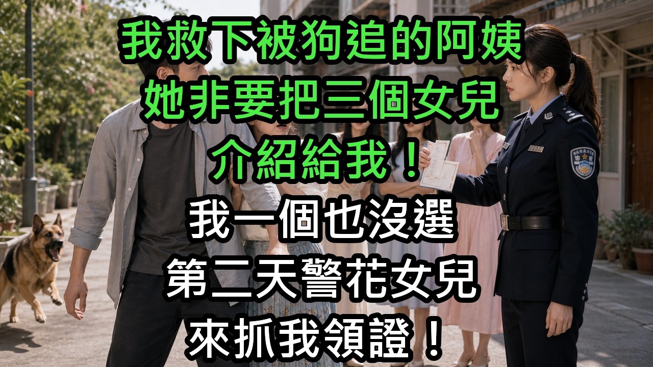我救下被狗追的阿姨，她非要把三個女兒介紹給我！我一個也沒選選，第二天她最兇的那個警花女兒來抓我領證！#月棠夜話 #月棠故事集 #故事人間 #有聲書 #欲望故事 #男頻故事
