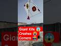 Giant Kite Crashes Into the Camera 😱 | Unexpected Moment | Big kite flying experiment from rooftop
