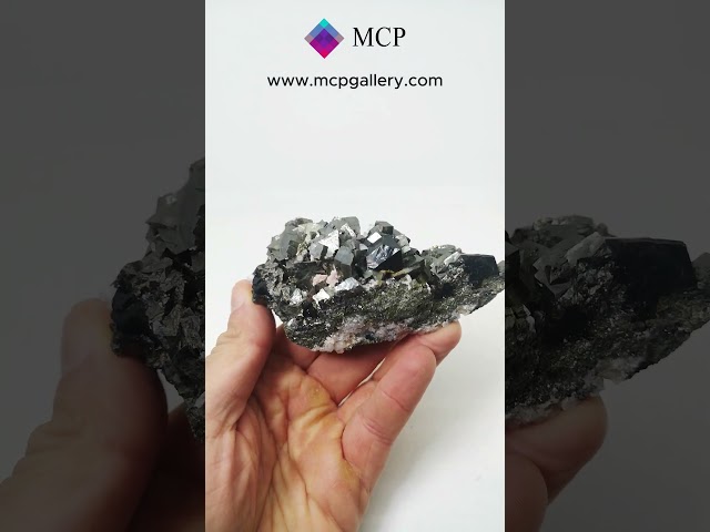 GFS0679 RHODOCHROSITE, ARSENOPYRITE - KOSOVO #minerals  #crystalshop #gemstone #crystals #gems