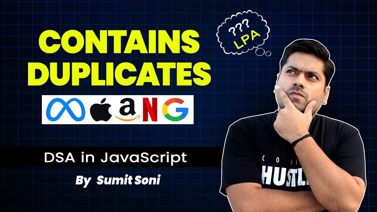 Neetcode 150 | Contains Duplicate | DSA in JavaScript - YouTube