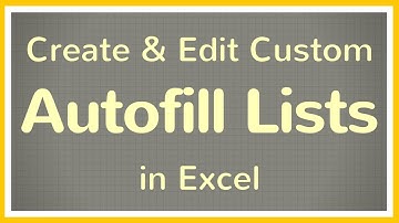 How to Make an Autofill List in Excel + How to Change an Autofill List in Excel - Tutorial